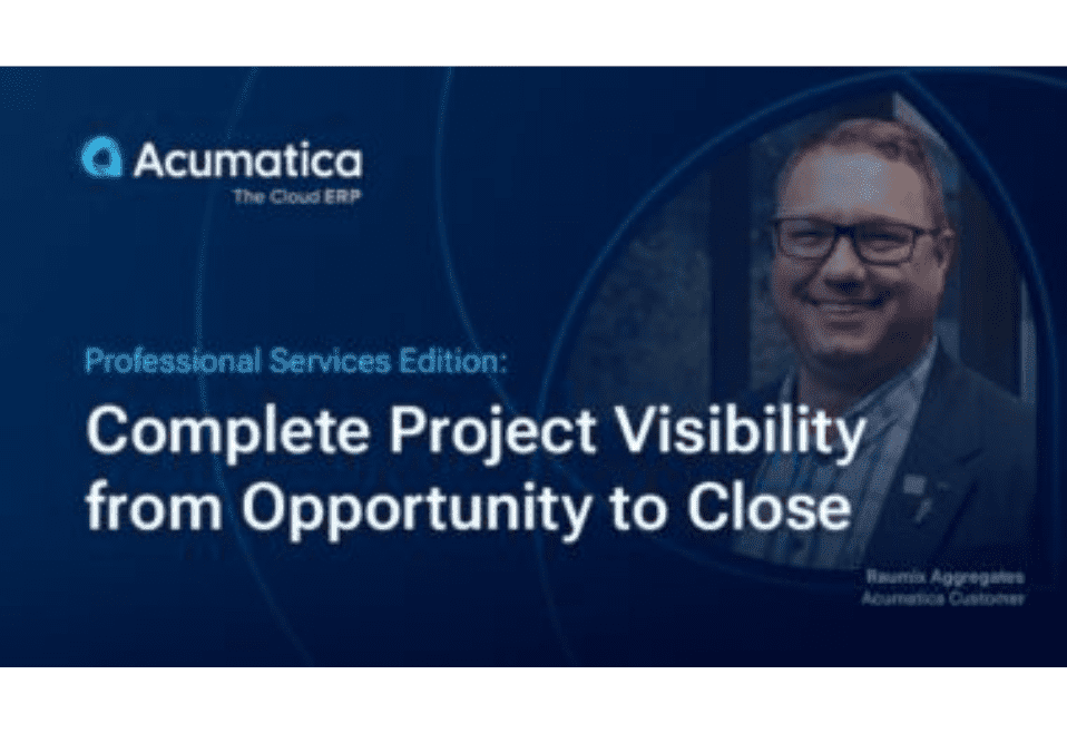 Professional Services Edition: Complete Project Visibility from Opportunity to Close