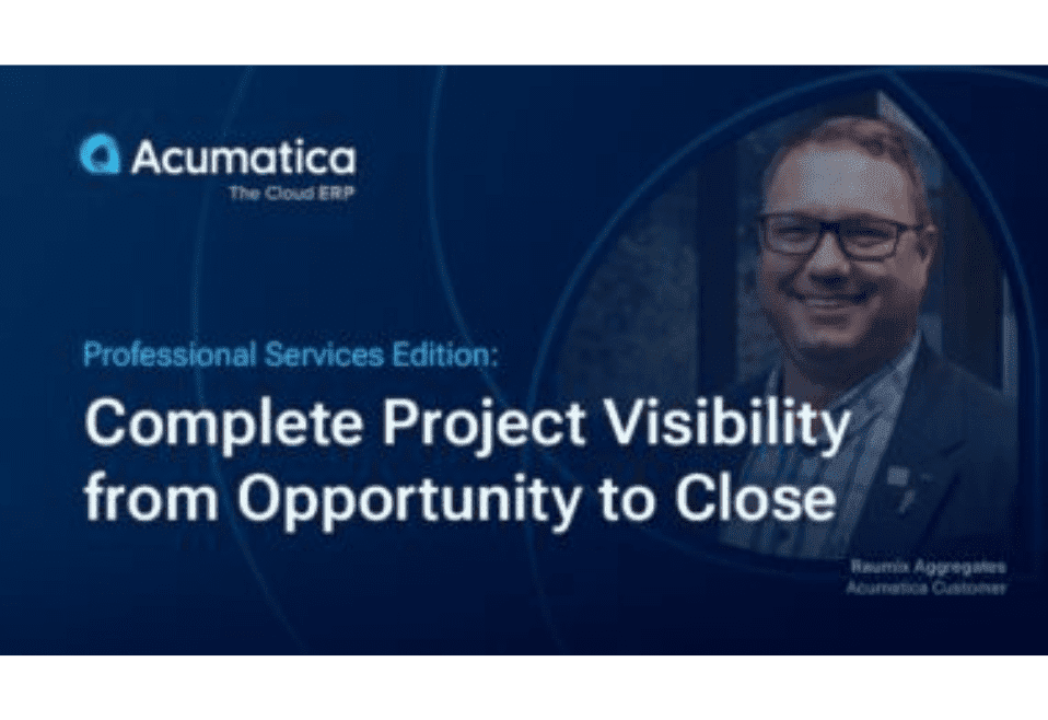 Professional Services Edition: Complete Project Visibility from Opportunity to Close