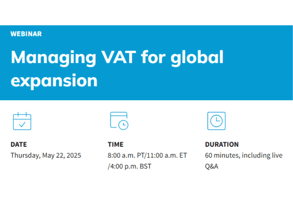 Managing VAT for global expansion