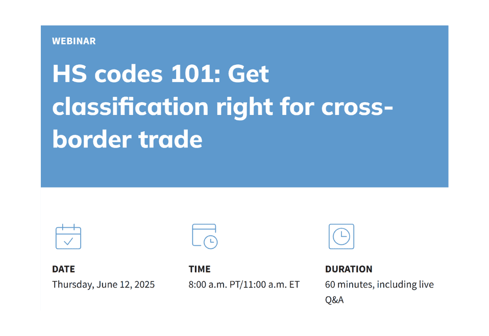 HS codes 101: Get classification right for cross-border trade