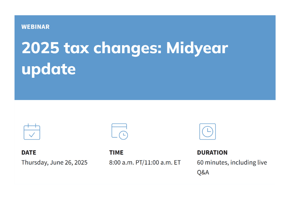 2025 tax changes: Midyear update