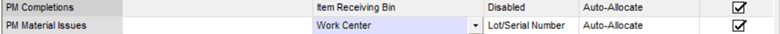 Production Management – New Auto-Allocation setting for Material Issues