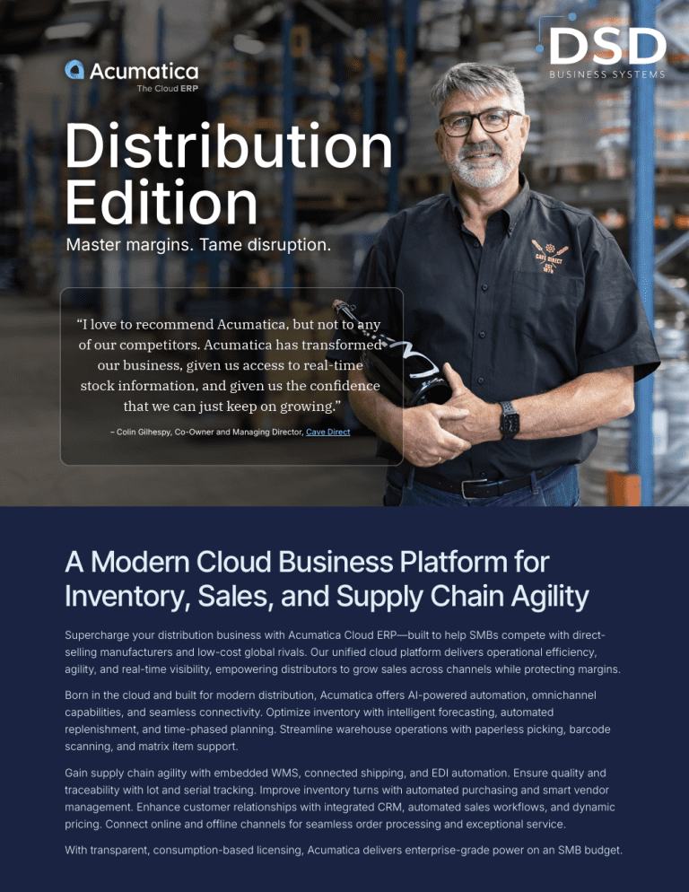 Acumatica Distribution Edition Brochure
