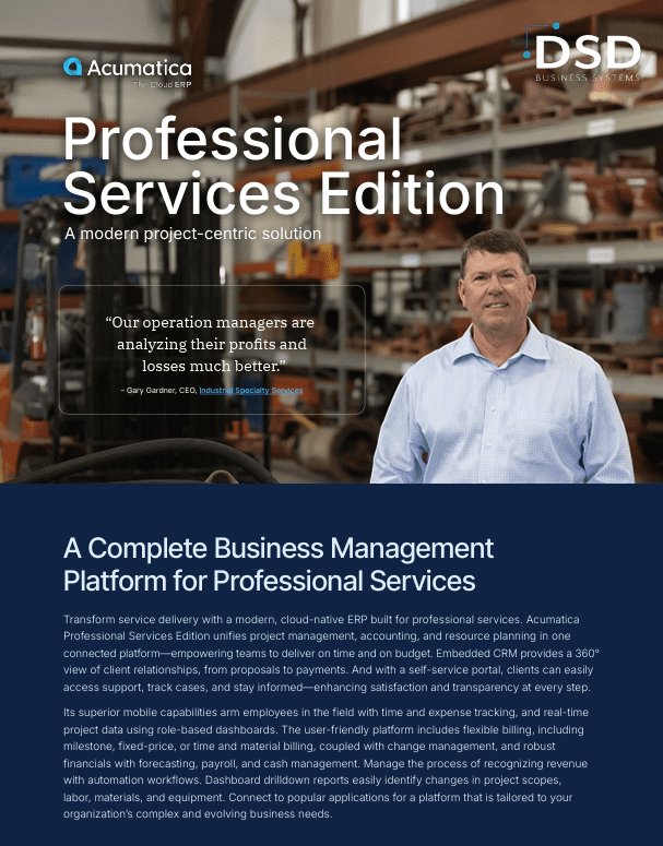 Acumatica Professional Service Applications Brochure
