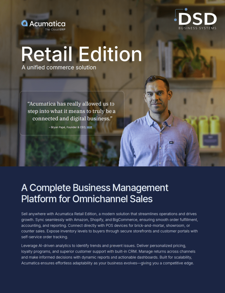 Acumatica Retail Edition Brochure Cover