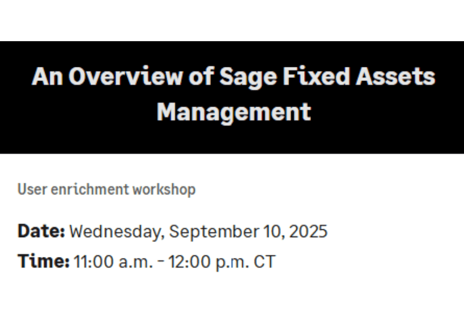 An Overview of Sage Fixed Assets Management