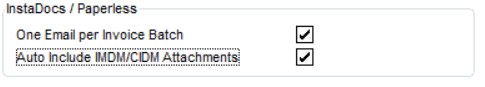 Accounts Receivable – Auto Include IMDM/CIDM Attachments