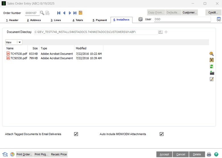 Accounts Receivable – Auto Include IMDM/CIDM Attachments