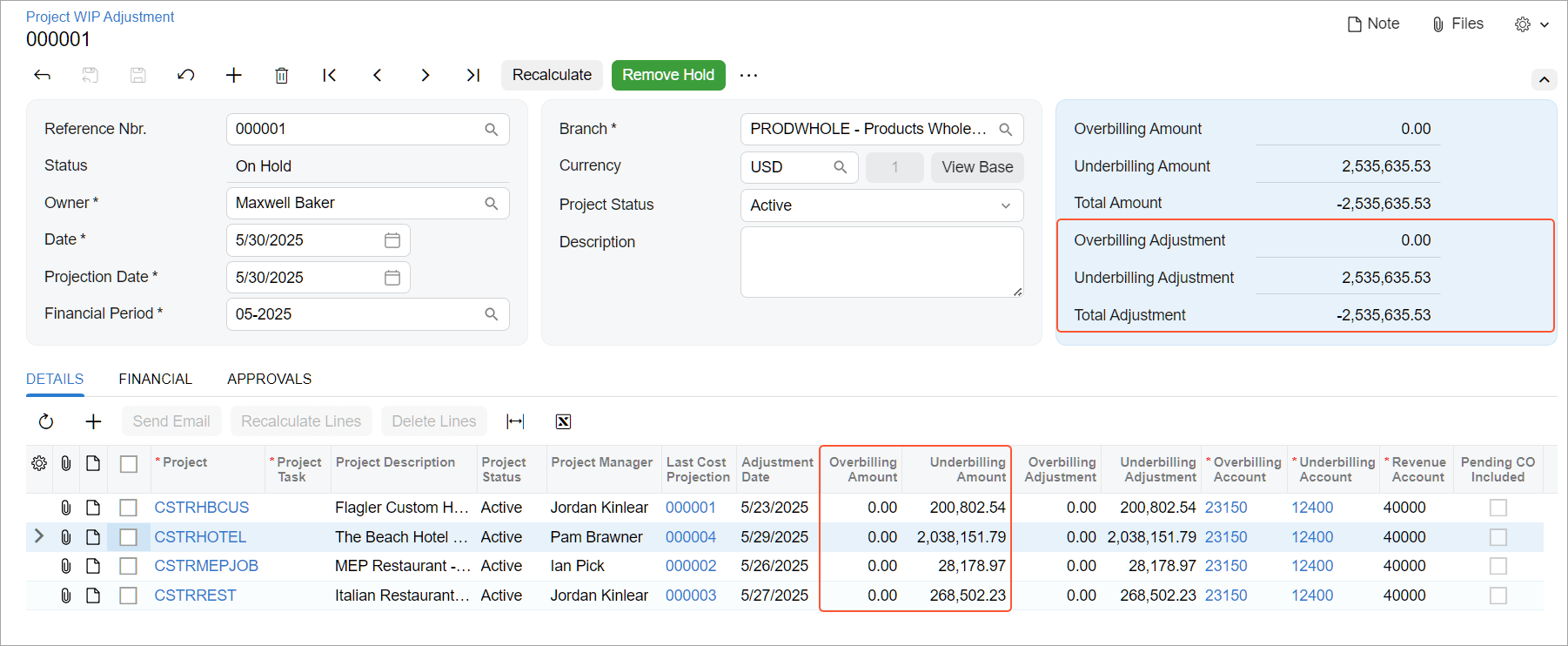 Acumatica 2025 R2: Monitor Performance with WIP Insights