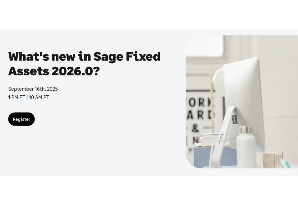 What's new in Sage Fixed Assets 2026.0?