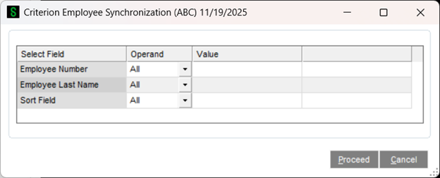 Criterion Employee Synchronization Utility