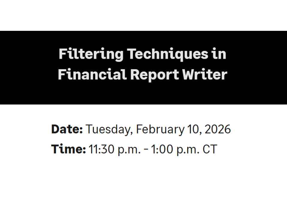 Filtering Techniques in Financial Report Writer