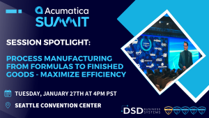 Acumatica Summit process manufacturing session