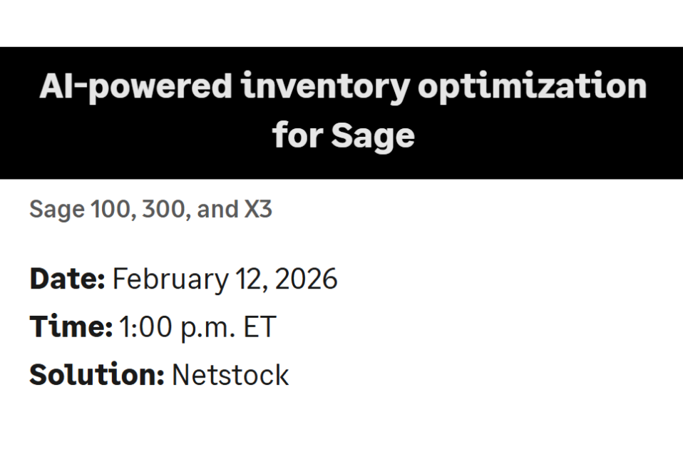 AI-powered inventory optimization for Sage