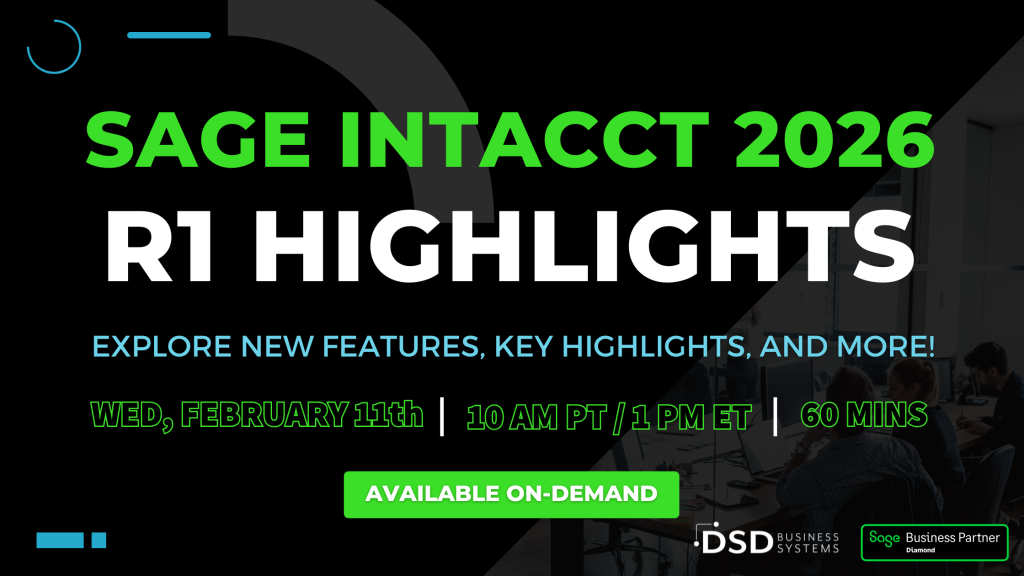 Sage Intacct 2026 R1 Highlight