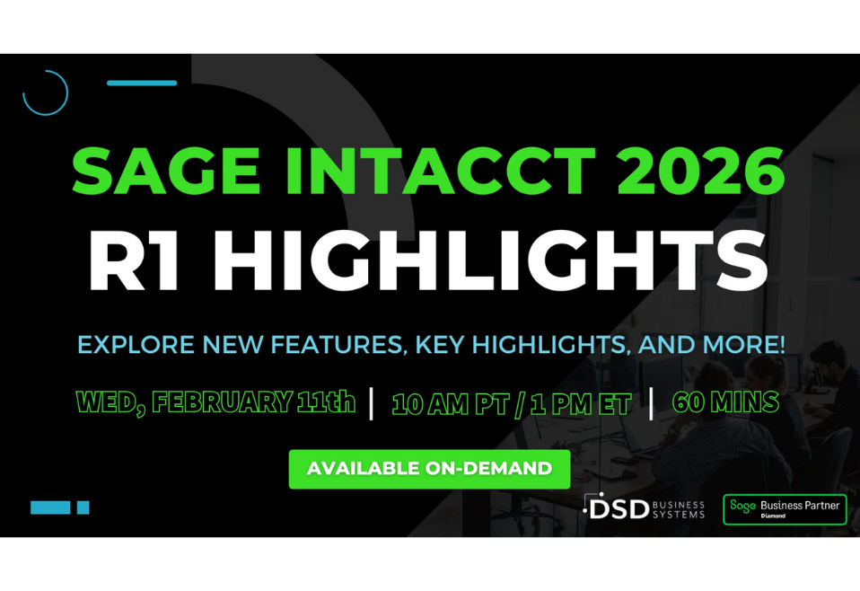 Sage Intacct 2026 Release 1 Highlights