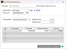 Expanded Price Level Field