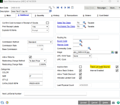 Track Lot Code Source