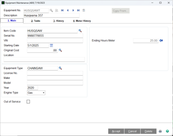 DSD Enhancements EMEM Equipment Maintenance