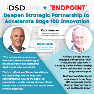2020 Holiday eCommerce DSD and Endpoint Expand Strategic Partnership for Sage 100 1