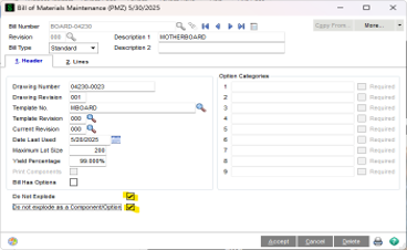 DSD Enhancements PMWX Production Management Control Work Ticket