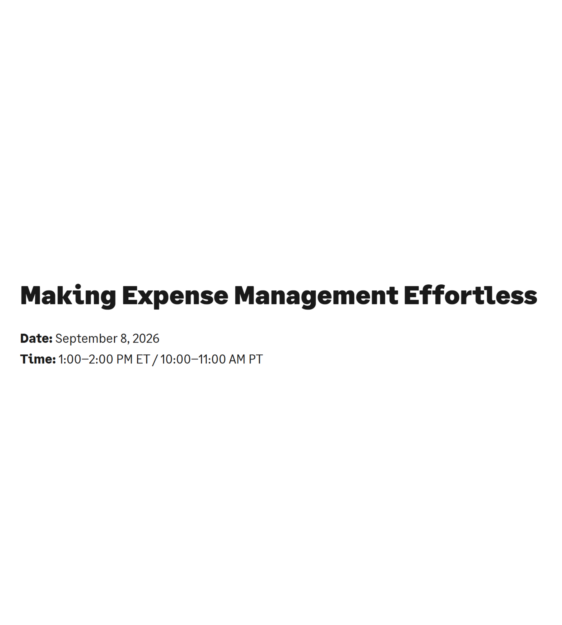 SI Making Expense Management Effortless