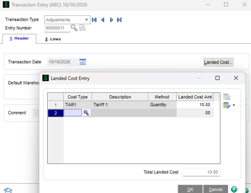 Tariffs Enhanced Transaction Register Details