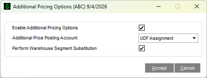 Tariffs Flexible GL Posting Options